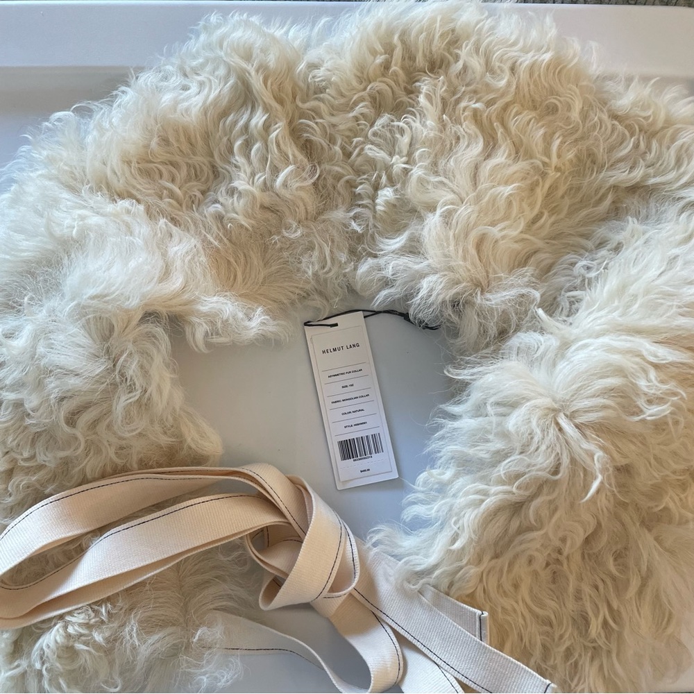 Helmet Lang Asymmetric Fur collar